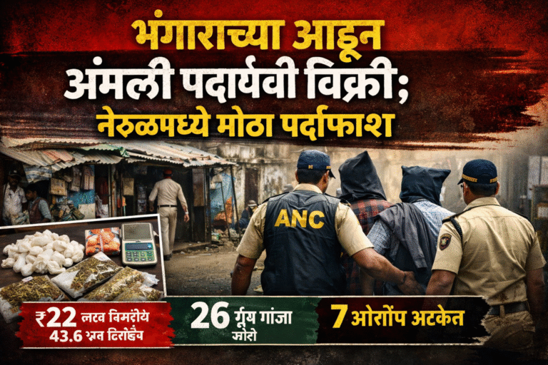 भंगाराच्या आडून अंमली पदार्थांची विक्री; नेरूळमध्ये मोठा पर्दाफाश